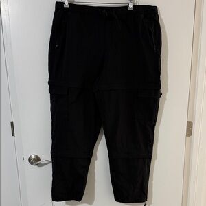Athleta Trekkie Black Nylon Convertible 3 in 1 Hiking Pants Women’s Size 18